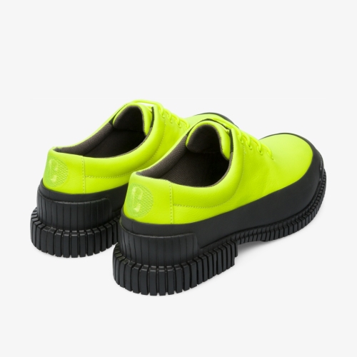 Camper Pix Formal Shoes Neon Yellow / Black - Mens Singapore BUJHRS-433